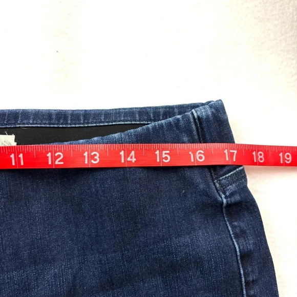 Soft Surroundings Dark Wash Whisker Tummy Control Highrise Bootcut Jeans Size TL - Picture 12 of 14